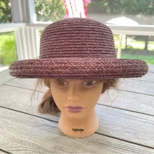 Talbots Straw Bucket Hat with Braided Brown Band Raffia Bucket Hat | Haven Well Within main image 4